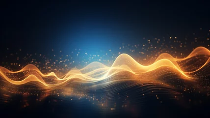 Foto op Plexiglas luminous wave particle effect  © Koihime
