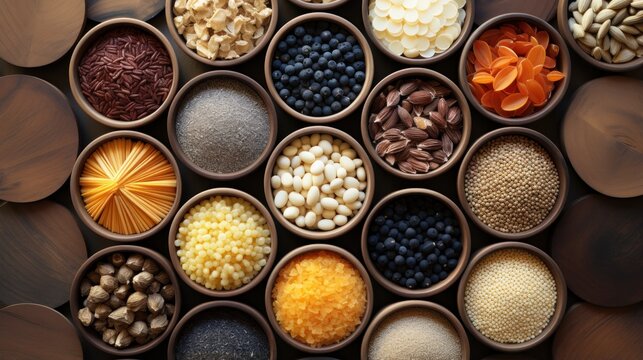 Different types of grains mixed.UHD wallpaper