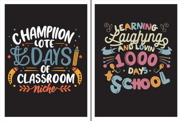 Fototapeta premium Celebrating 100 days of school t-shirt design, 100 days of school shirt ideas girl, 100 days of school t-shirt ideas for kindergarten. 
