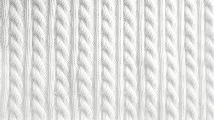 Texture of white knitted thread, winter background