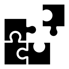 Puzzle Solid Icon.