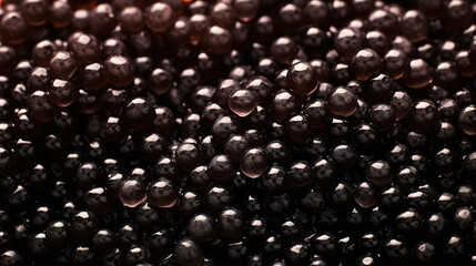 Black caviar as a background. 