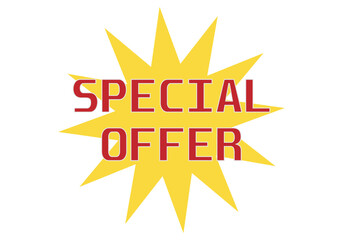 Icono de oferta especial sobre fondo de estallido.