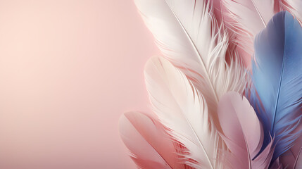 Beautiful Colorful color feathers as background, closeup.	
