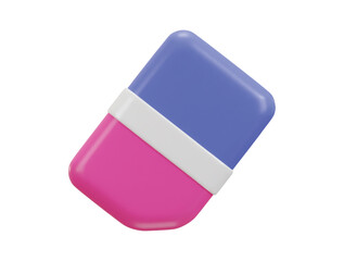 3d eraser stationery tool school rubber education office icon