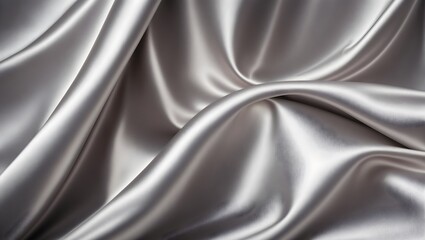 Abstract background of light sliver silk satin, with a subtle sheen. Background, texture. - obrazy, fototapety, plakaty