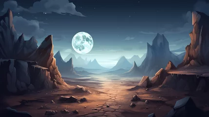 Kussenhoes landscape with moon © faiz