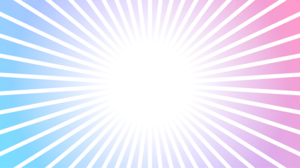 Fotobehang ピンクと青のグラデーションに放射状の集中線効果が入った背景 ©  Mercer