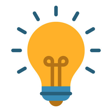 Lightbulb Flat Icon