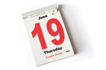 19 . June 2025 Corpus Christi