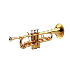 Trumpet for Jazz and Classical Music - Quality and Performance. Isolated on a Transparent Background. Cutout PNG.