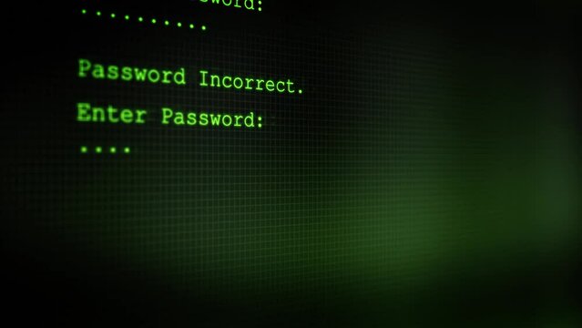 A Hacker Attempts to Crack a Password on Computer
