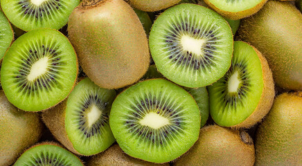 Background Overflowing with Luscious and Tropical Kiwifruit