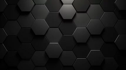 Fotobehang Abstract black texture background hexagon © Yoori