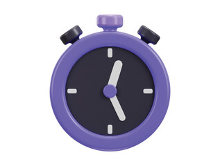 3d stopwatch timer clock icon vector illustration