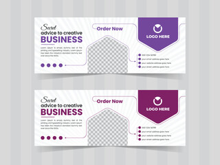 Modern vector digital business marketing promotion Facebook cover design template