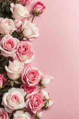 Valentine theme pink white background for a banner