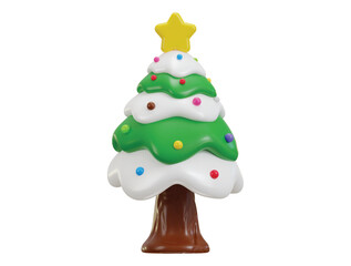 3d christmas tree snow balls icon