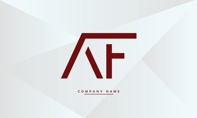 AF, FA, A, F Abstract Letters Logo Monogram