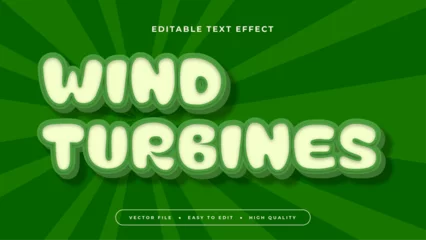Gardinen Green wind turbines 3d editable text effect - font style © SyahCreation