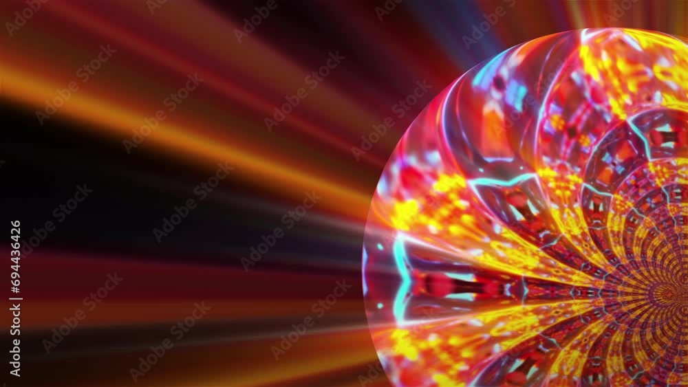 Poster abstract colorful sphere. computer generated 3d render