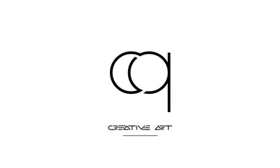 CQ, QC, C, Q abstract letters logo monogram