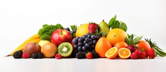 Fresh organic fruits and vegetables for health.