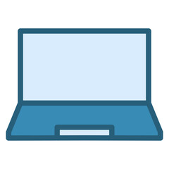 Obraz na płótnie Canvas Laptop Blue Icon