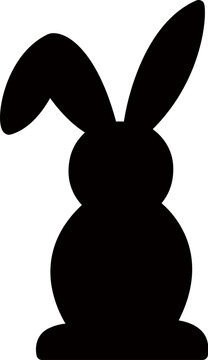 Cute bunny silhouette