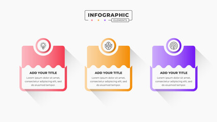 Vector infographic design template with 3 steps or options