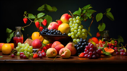 A  basket full of fruits  generative ai