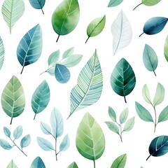 Obraz premium watercolor leaf pattern