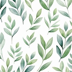 Naklejka premium watercolor leaf pattern