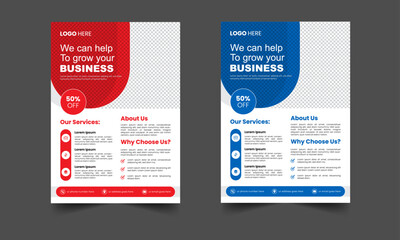 Creative corporate business A4 flyer design.