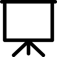 Projector screen Outline Icon - obrazy, fototapety, plakaty