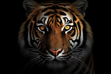 Foto op Plexiglas Portrait of a tiger with hypnotizing look. Generative AI © Анатолий Савицкий