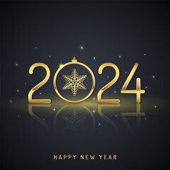 Fototapeta na wymiar Merry christmas and happy new year 2024 banner template for decoration