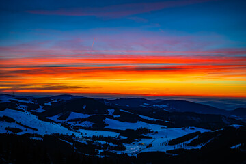 Sonnenaufgang Teichalm - Hochlantsch - Almenland