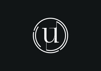 U Letter Initial Logo Design, Vector Template