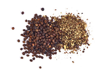 Ground black pepper. isolated on a white background.