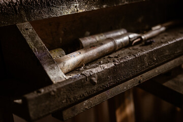 Close up of painting tools