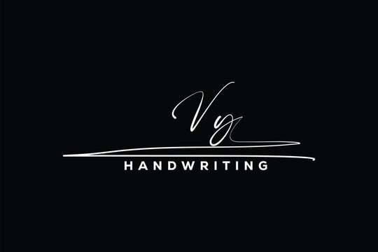 VY initials Handwriting signature logo. VY Hand drawn Calligraphy lettering Vector. VY letter real estate, beauty, photography letter logo design.