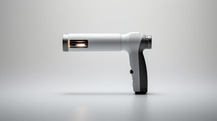 a portable torch against a pure white backdrop, emphasizing its ergonomic design and suitability for various activities.