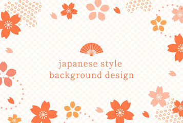 正月の背景イラスト。和柄をあしらった美しい背景。