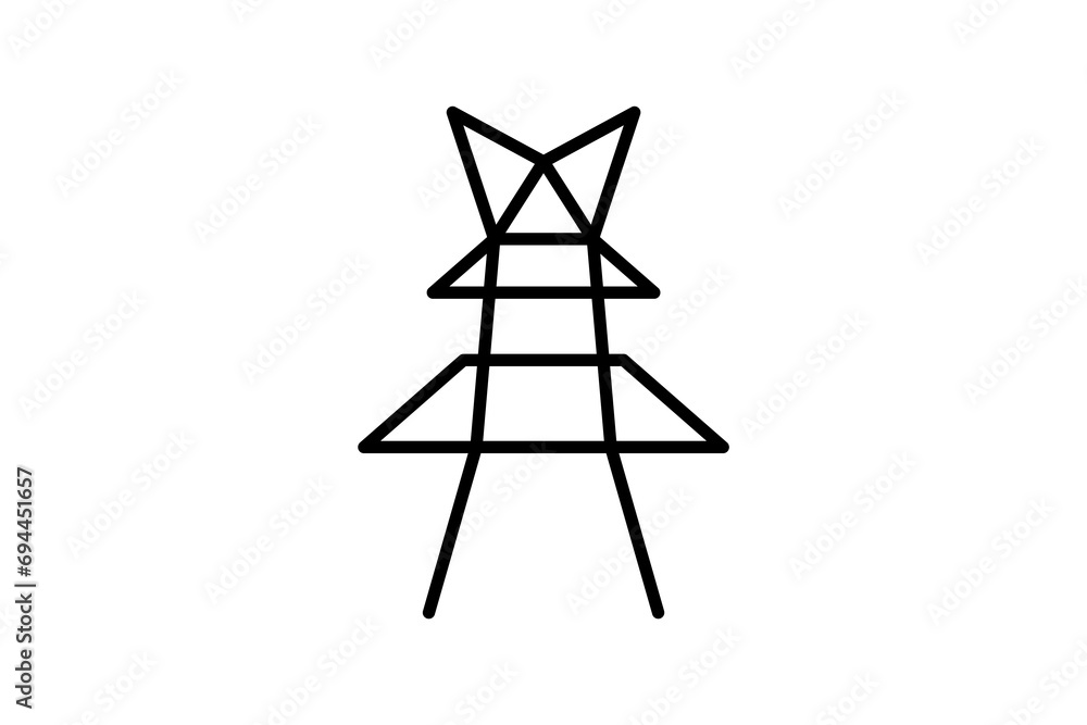 Poster energy grid icon. icon related with energy and technological development . line icon style. simple v