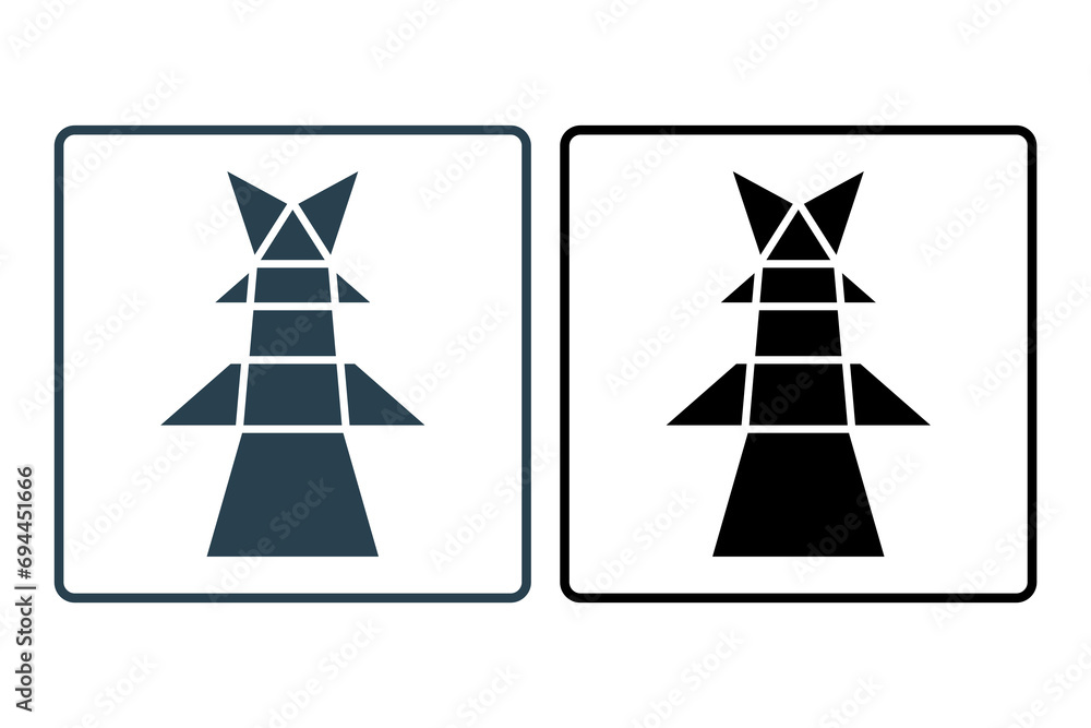 Poster energy grid icon. icon related with energy and technological development . solid icon style. simple 