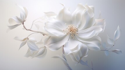 a visually captivating image of a delicate flower, its petals vivid against the pristine white canvas, showcasing the intricate details and natural beauty of nature.