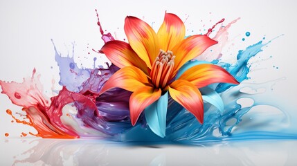 an image capturing the essence of a blooming flower, its vibrant colors contrasting against the pure white background, symbolizing the vibrancy of life and the fleeting nature of beauty.