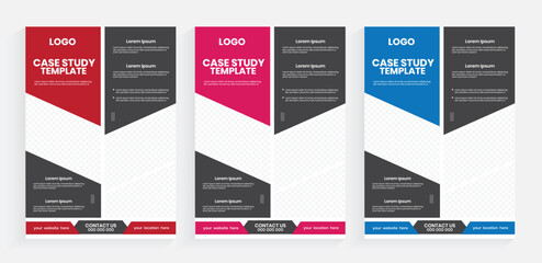 Fototapeta na wymiar Case study a4 flyer design, Corporate marketing flier proposal design, Business vertical unique case study template, latest flyer, editorial leaflet design