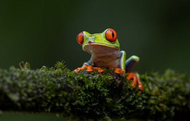 Red-eyed tree frog in Costa Rica 